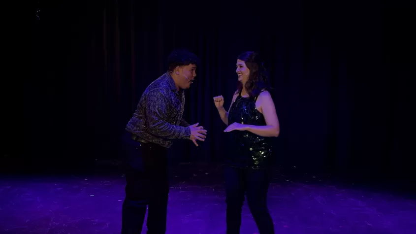 A duet between two performers